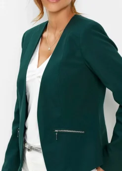 bonprix Blazer|Bekleidung·Basics^Kurzblazer tiefgrün