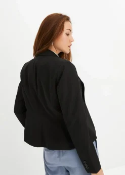 bonprix Bekleidung·Basics|Nachhaltigere Materialien^Kurzblazer schwarz