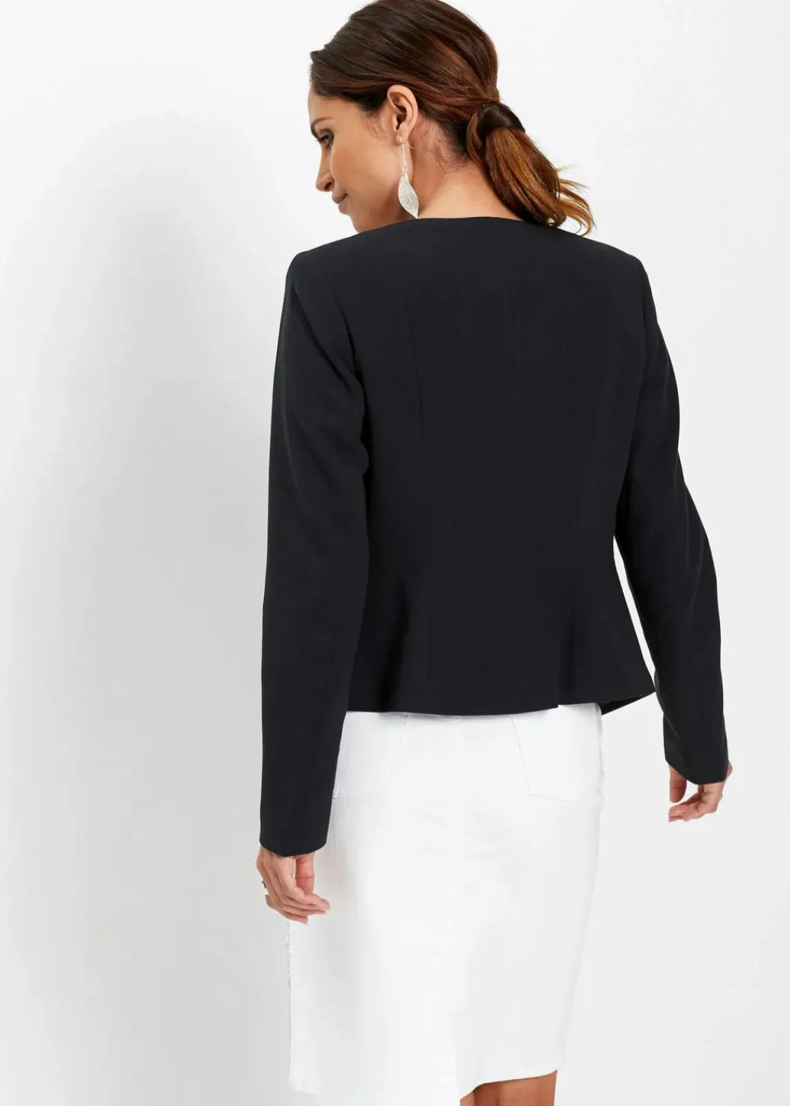 bonprix Blazer|Bekleidung·Basics^Kurzblazer schwarz