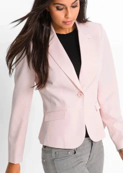 bonprix Blazer|Nachhaltigere Materialien^Kurzblazer perlrosa