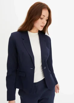 bonprix Blazer|Nachhaltigere Materialien^Kurzblazer dunkelblau