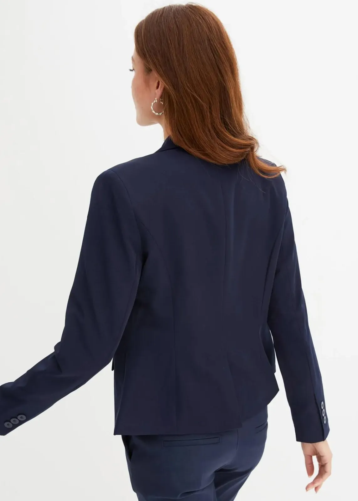 bonprix Blazer|Nachhaltigere Materialien^Kurzblazer dunkelblau