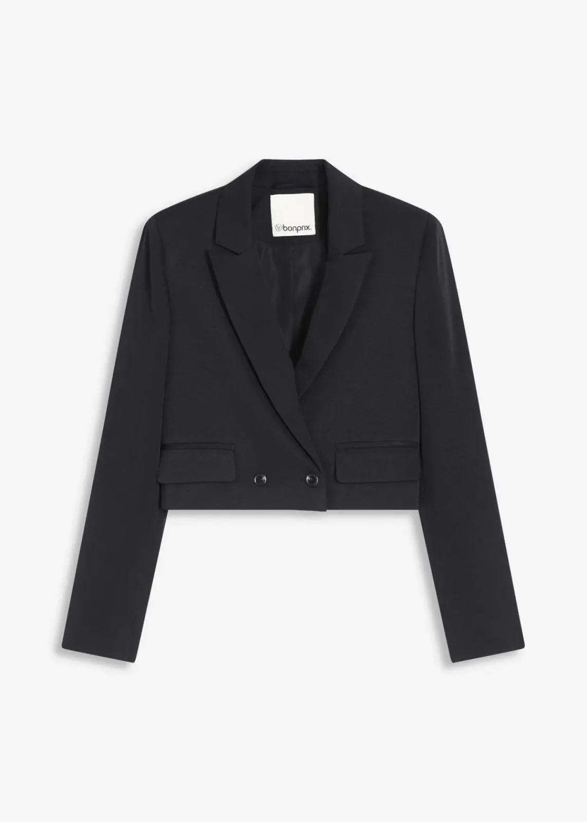 bonprix Blazer|Bekleidung·Basics^Kurzblazer schwarz