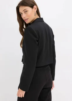 bonprix Blazer|Bekleidung·Basics^Kurzblazer schwarz