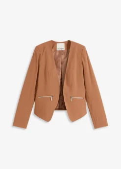 bonprix Bekleidung·Basics|Blazer^Kurzblazer mokkabraun