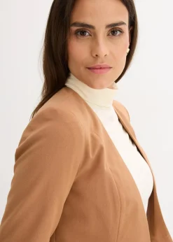 bonprix Bekleidung·Basics|Blazer^Kurzblazer mokkabraun