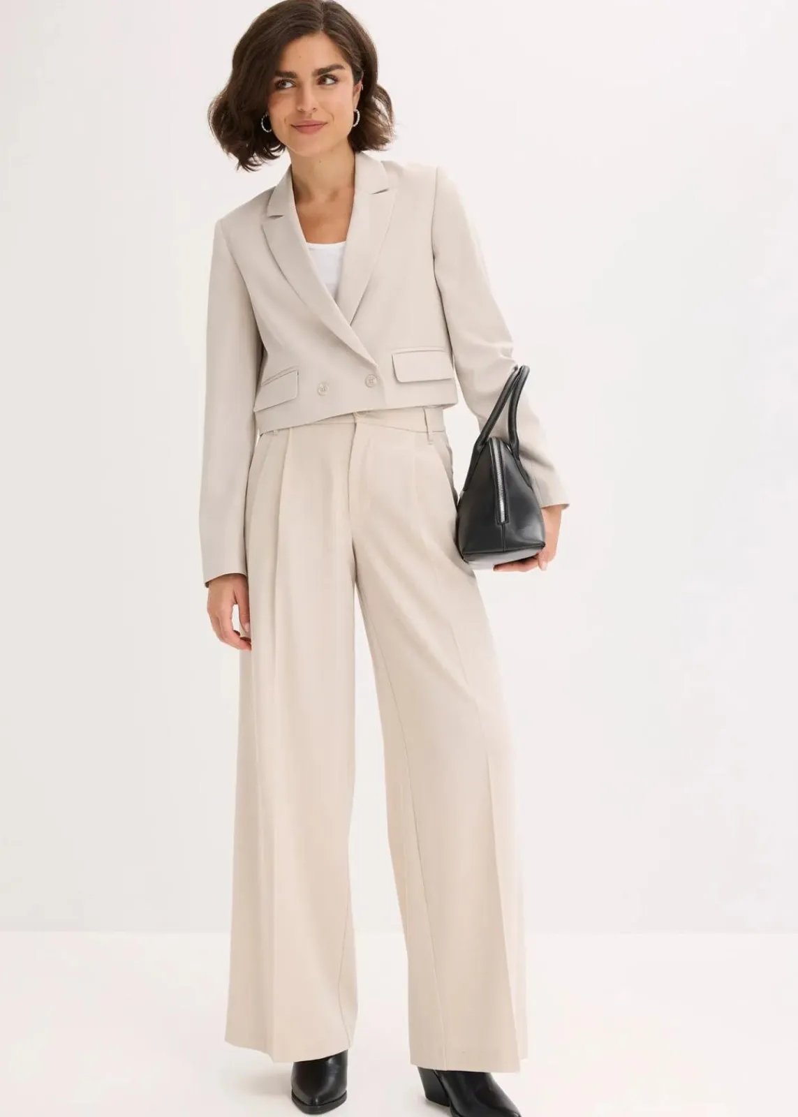 bonprix Bekleidung·Basics|Blazer^Kurzblazer steingrau
