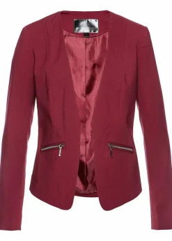 bonprix Blazer|Bekleidung·Basics^Kurzblazer dunkelrot