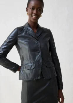 bonprix Bekleidung·Basics|Blazer^Kurzblazer aus Lammnappa schwarz