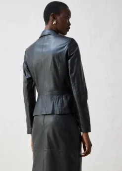 bonprix Bekleidung·Basics|Blazer^Kurzblazer aus Lammnappa schwarz