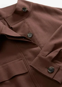 bonprix Bekleidung·Hosen|Zweiteiler & Sets^Kurze Übergangsjacke aus Viskose-Mix braun