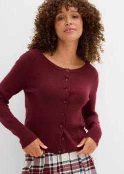 bonprix Bekleidung·Umstandsmode|Bekleidung·Jeans^Kurze Feinstrickjacke ahornrot