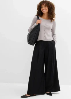 bonprix Nachhaltigere Materialien|Pullover & Strickjacken^Kurze Feinstrickjacke hellgrau