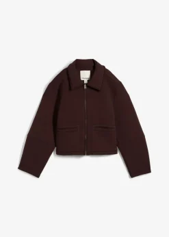 bonprix Bekleidung·Hosen|Jacken & Mäntel^Kurze Jacke aus Scuba dunkelbraun