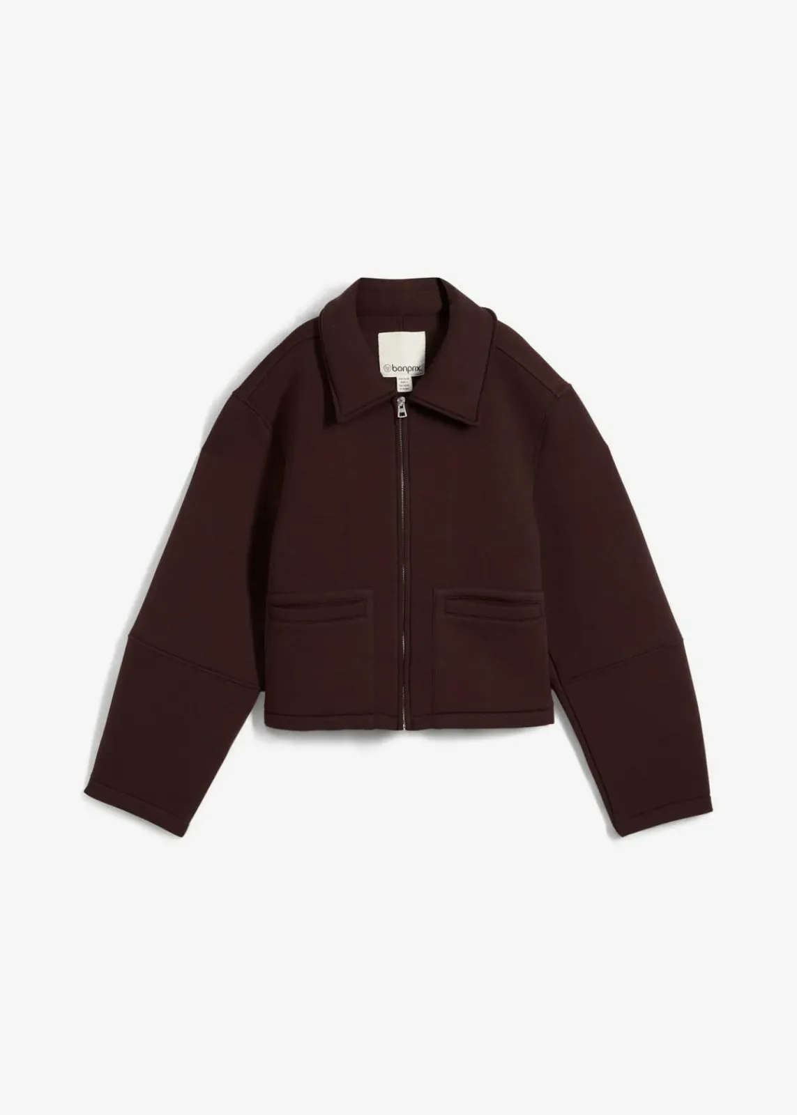 bonprix Bekleidung·Hosen|Jacken & Mäntel^Kurze Jacke aus Scuba dunkelbraun
