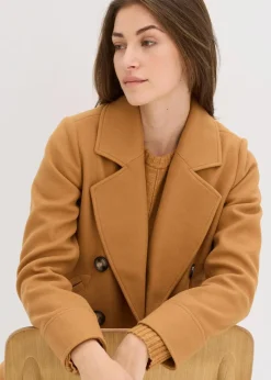 bonprix Bekleidung·Hosen|Jacken & Mäntel^Kurze Jacke in Wolloptik haselnuss