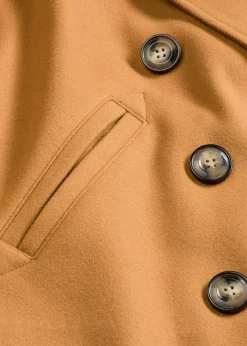 bonprix Bekleidung·Hosen|Jacken & Mäntel^Kurze Jacke in Wolloptik haselnuss