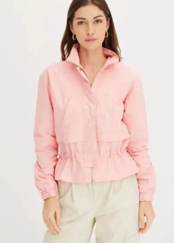 bonprix Bekleidung·Hosen|Jacken & Mäntel^Kurze Jacke mit Taillen-Tunnelzug softrosa