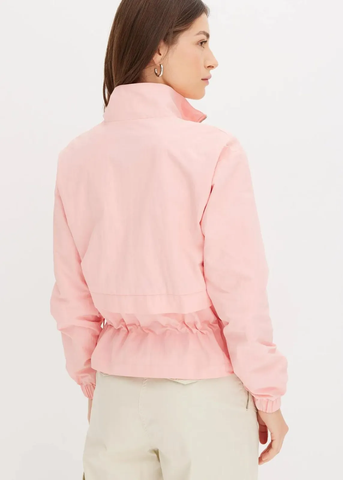 bonprix Bekleidung·Hosen|Jacken & Mäntel^Kurze Jacke mit Taillen-Tunnelzug softrosa