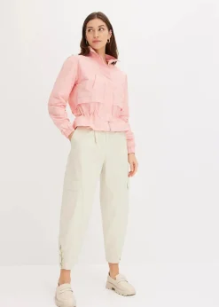 bonprix Bekleidung·Hosen|Jacken & Mäntel^Kurze Jacke mit Taillen-Tunnelzug softrosa