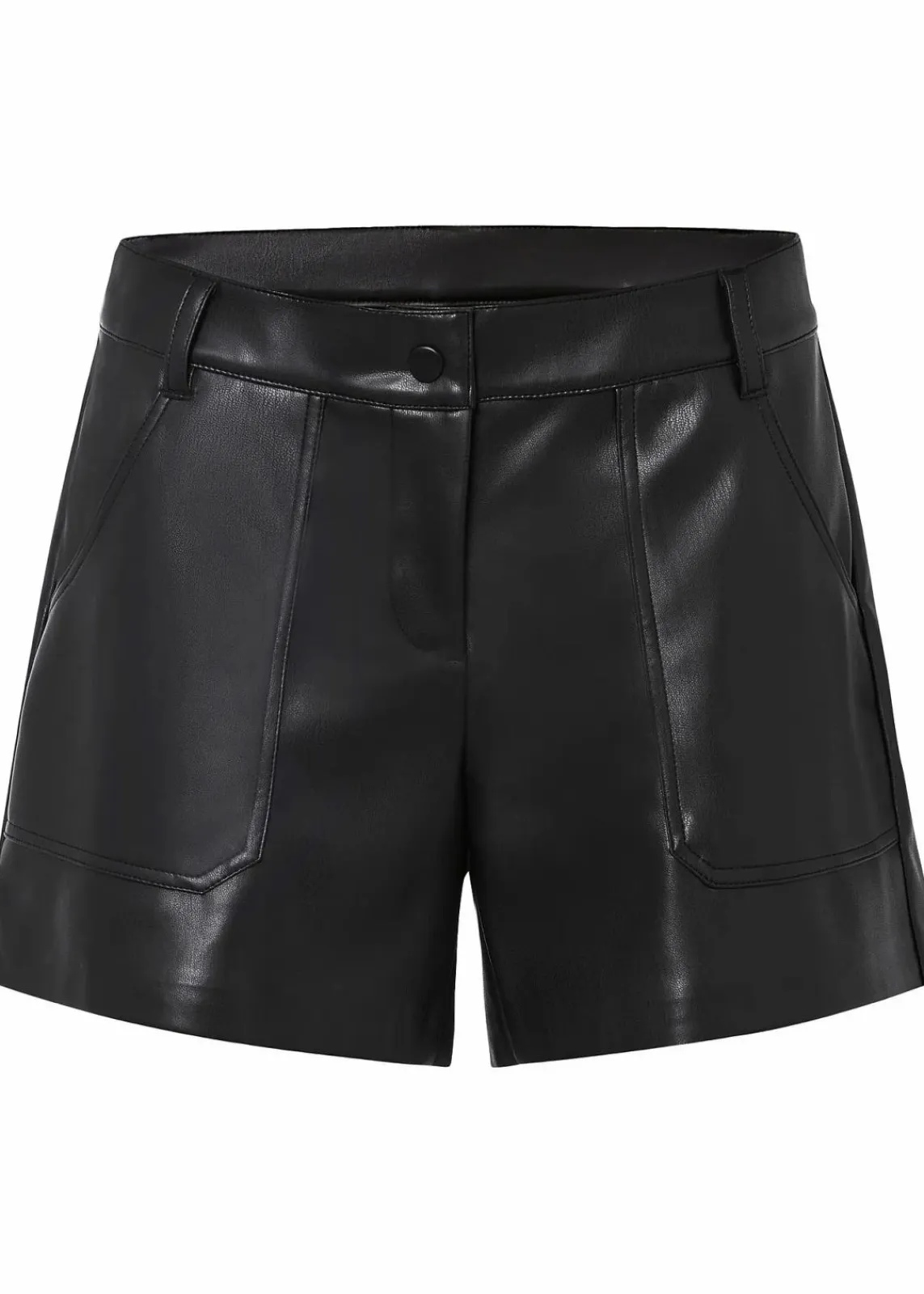 bonprix Bekleidung·Kleider|Bekleidung·Outdoorbekleidung^Kurze Lederimitat-Shorts schwarz