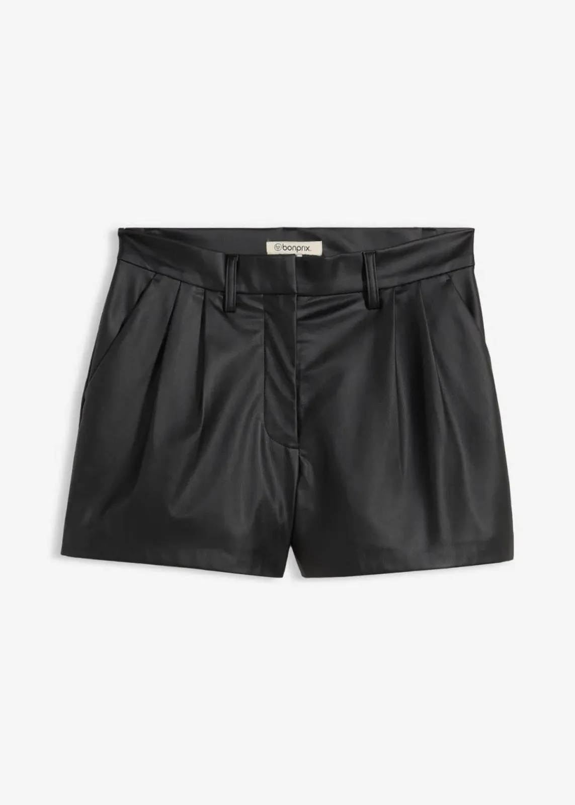 bonprix Shorts|Hosen^Kurze Lederimitat-Shorts schwarz