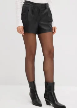 bonprix Shorts|Hosen^Kurze Lederimitat-Shorts schwarz