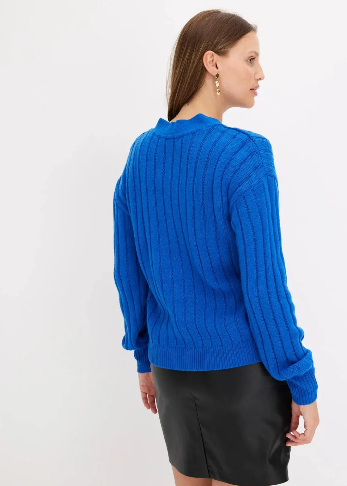 bonprix Bekleidung·Umstandsmode|Bekleidung·Jeans^Kurze Ripp-Strickjacke arktikblau