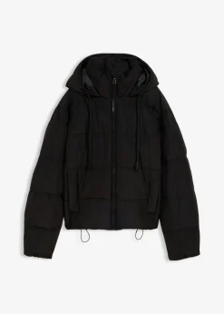 bonprix Bekleidung·Hosen|Nachhaltigere Materialien^Kurze Steppjacke schwarz