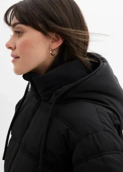 bonprix Bekleidung·Hosen|Nachhaltigere Materialien^Kurze Steppjacke schwarz