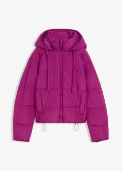 bonprix Jacken & Mäntel|Nachhaltigere Materialien^Kurze Steppjacke dunkelfuchsia