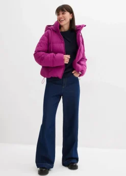 bonprix Jacken & Mäntel|Nachhaltigere Materialien^Kurze Steppjacke dunkelfuchsia