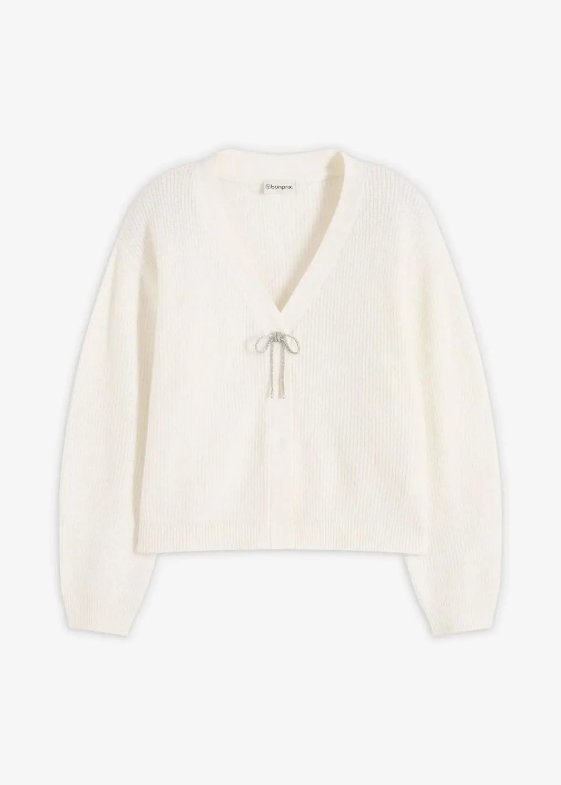 bonprix Bekleidung·Umstandsmode|Strickmode^Kurze Strickjacke wollweiß