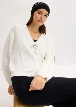 bonprix Bekleidung·Umstandsmode|Strickmode^Kurze Strickjacke wollweiß