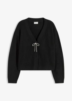 bonprix Bekleidung·Umstandsmode|Strickmode^Kurze Strickjacke schwarz