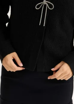 bonprix Bekleidung·Umstandsmode|Strickmode^Kurze Strickjacke schwarz