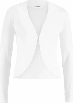 bonprix Bekleidung·Umstandsmode|Bekleidung·Jeans^Kurze Strickjacke mit Viskose weiß