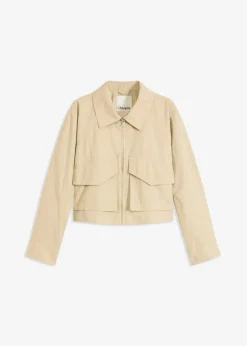 bonprix Bekleidung·Hosen|Jacken & Mäntel^Kurze Trenchjacke grünbeige