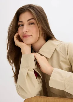 bonprix Bekleidung·Hosen|Jacken & Mäntel^Kurze Trenchjacke grünbeige