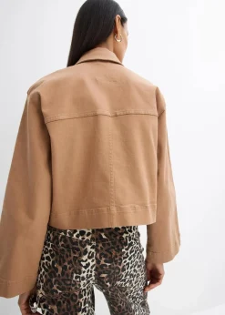 bonprix Bekleidung·Hosen|Jacken & Mäntel^Kurze Twill-Jacke camel