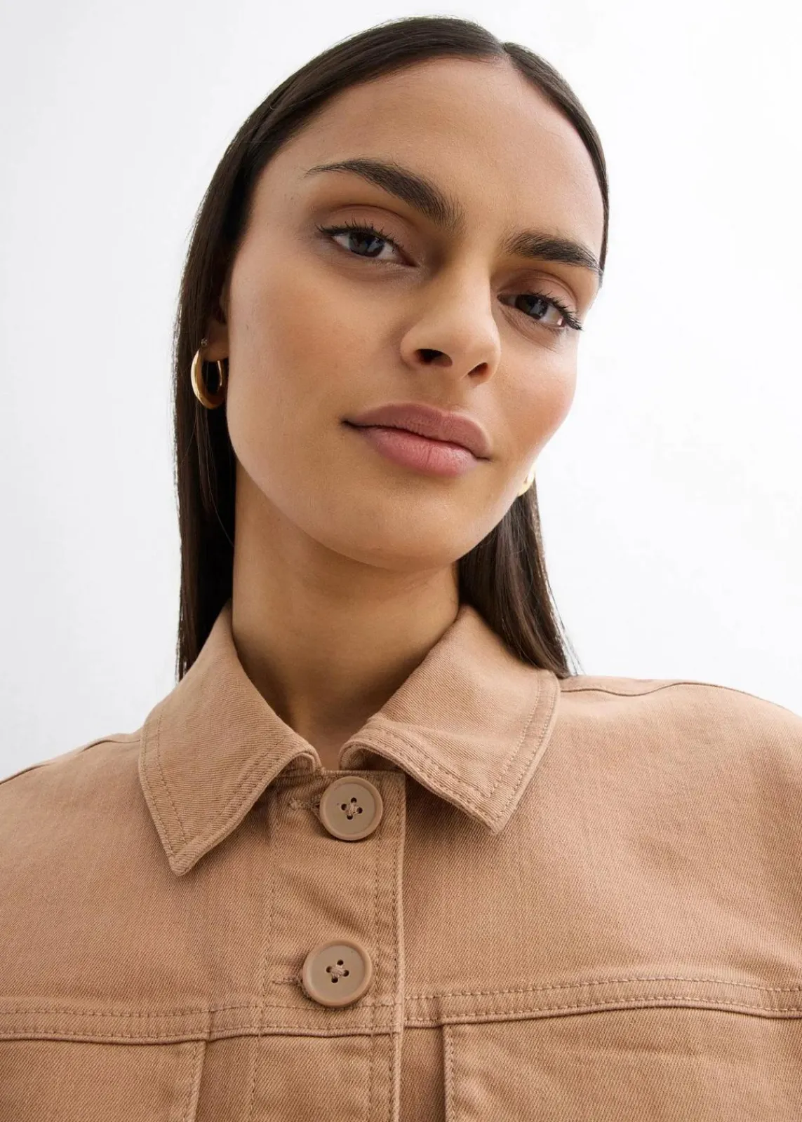 bonprix Bekleidung·Hosen|Jacken & Mäntel^Kurze Twill-Jacke camel