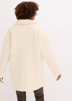 bonprix Bekleidung·Hosen|Jacken & Mäntel^Kurzer Bouclé-Mantel, oversized creme
