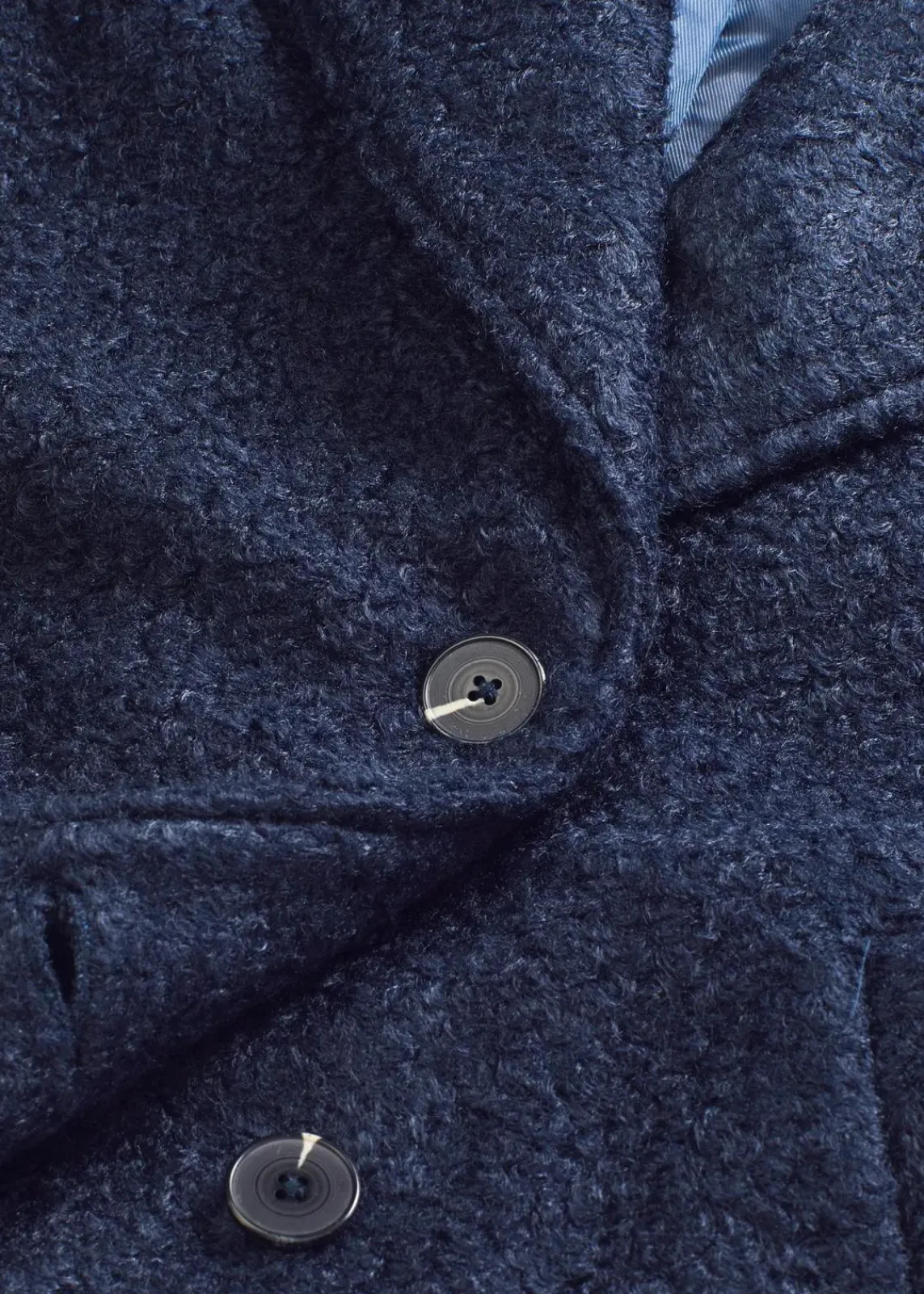 bonprix Jacken & Mäntel|Bekleidung·Hosen^Kurzer Bouclé-Mantel, oversized dunkelblau