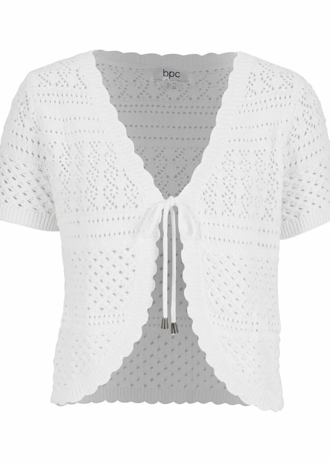 bonprix Jacken & Mäntel|Strickmode^Kurzer Häkelbolero weiß