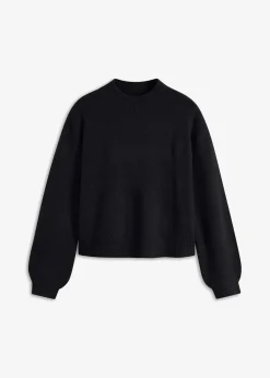 bonprix Bekleidung·Umstandsmode|Strickmode^Kurzer Pullover schwarz