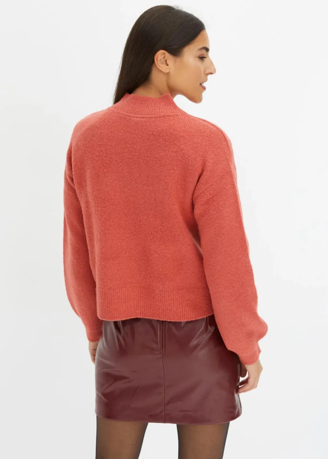 bonprix Pullover & Strickjacken|Bekleidung·Jeans^Kurzer Pullover rhabarber
