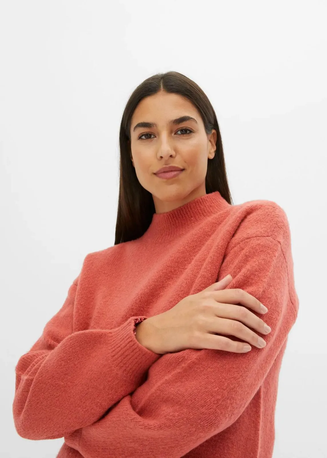 bonprix Pullover & Strickjacken|Bekleidung·Jeans^Kurzer Pullover rhabarber