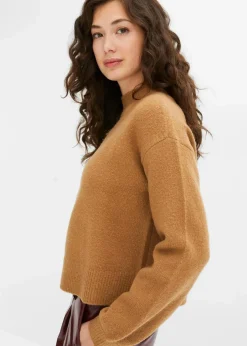 bonprix Bekleidung·Umstandsmode|Strickmode^Kurzer Pullover camel