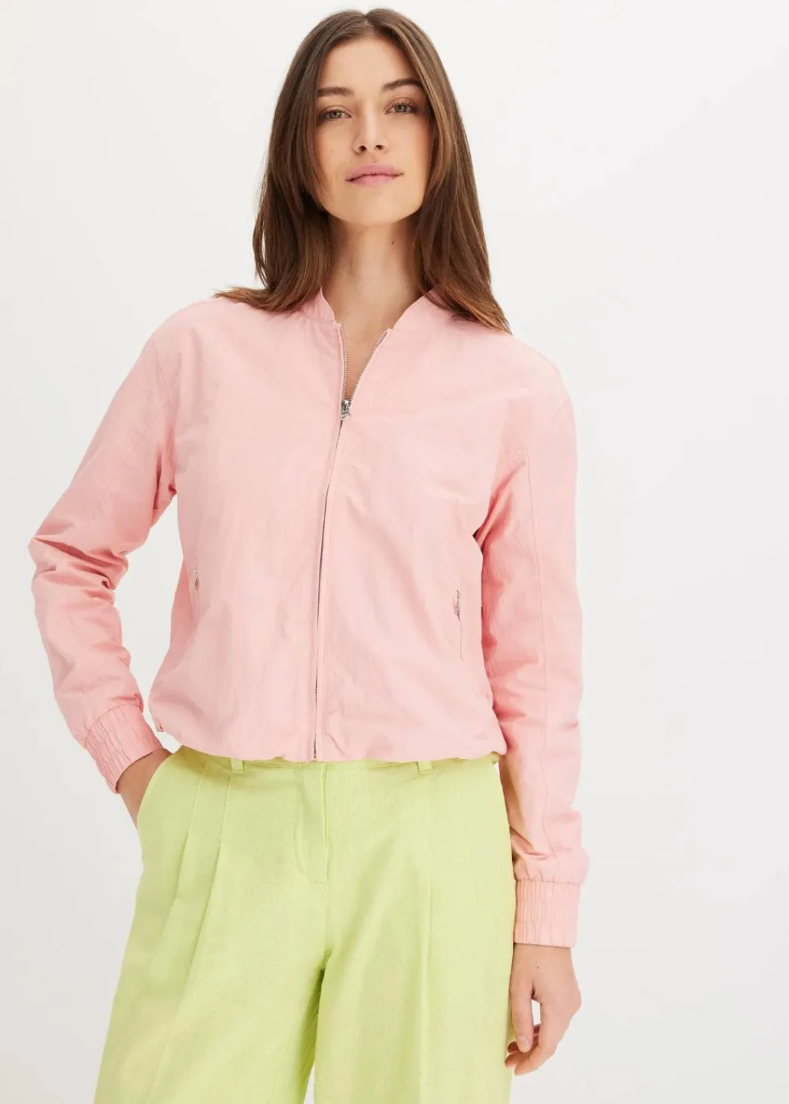 bonprix Jacken & Mäntel|Bekleidung·Hosen^Kurzer Soft-Blouson softrosa