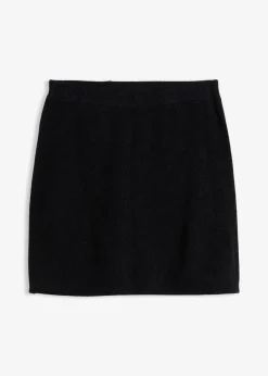 bonprix Röcke|Basics^Kurzer Strickrock schwarz